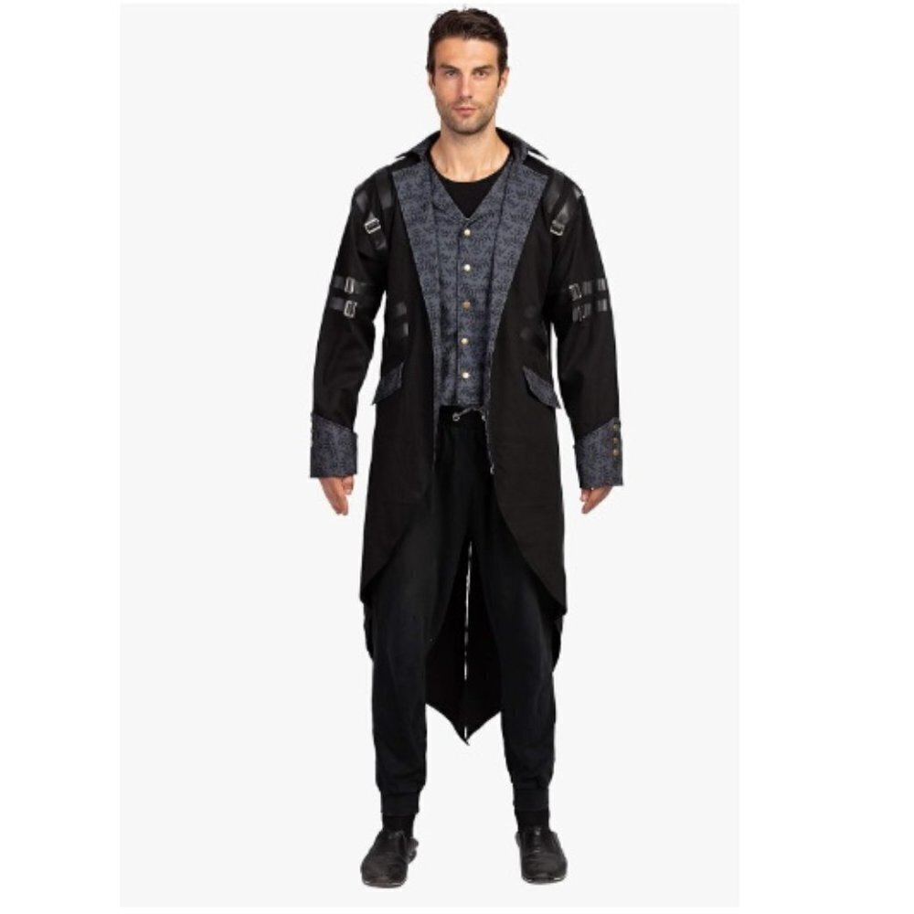 Gothic Steampunk Vintage Tailcoat Victorian Adventurer Halloween Costume